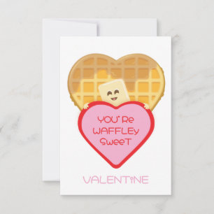 “Je bent Waffelzoet” Valentijnkaart voor Kinderen Bedankkaart
