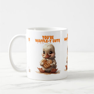 Je bent Waffle-y Schattige Kawaii Duckling Koffiemok