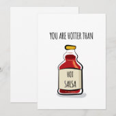 Je bent warmer dan hot salsa feestdagenkaart (Voorkant / Achterkant)