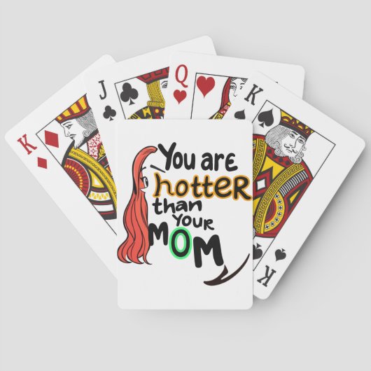 Je bent warmer dan je moeder. pokerkaarten (Achterkant)