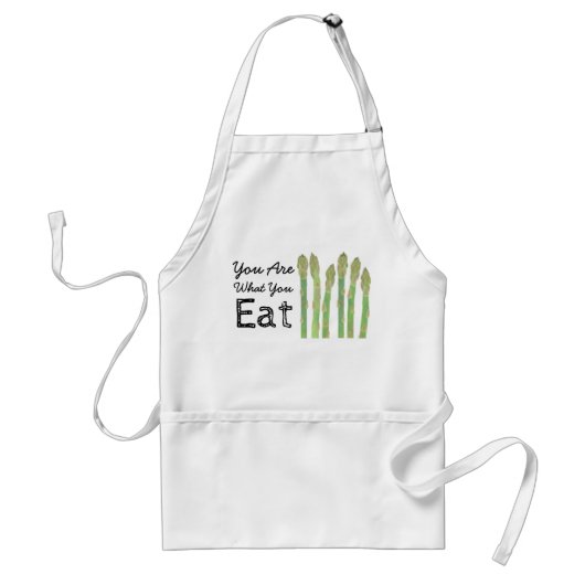 Je bent wat je eet Asparagus Apron Standaard Schort (Voorkant)