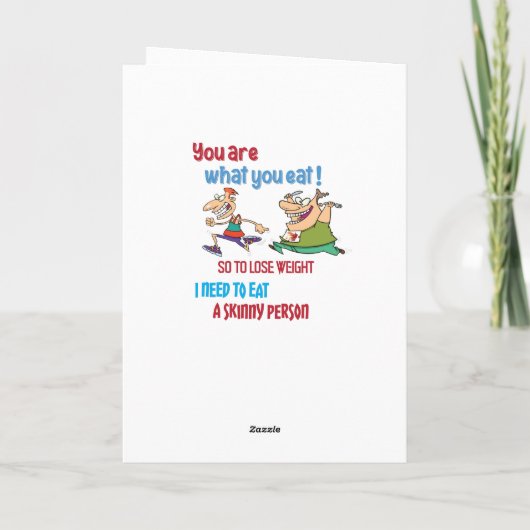 Je bent wat je eet - Grappig ontwerp Kaart (Achterkant)