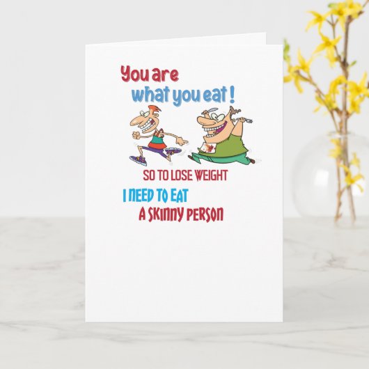 Je bent wat je eet - Grappig ontwerp Kaart (Gele Bloem)