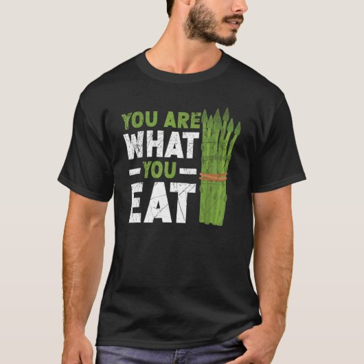 Je bent wat je eet in Asparagus Vegetable Vegetari T-shirt (Voorkant)