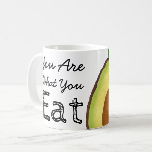 Je bent wat je eet op Avocado Coffee Mok (Voorkant links)