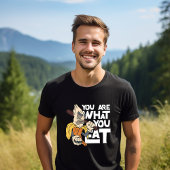 "Je bent wat je eet", zei de Cartoon T-shirt