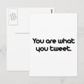 Je bent wat je twittert briefkaart (Voorkant / Achterkant)