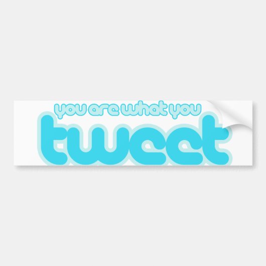 Je bent wat je twittert bumpersticker (Voorkant)