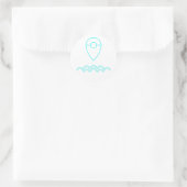 Je bent water - ronde sticker (Tas)