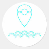 Je bent water - ronde sticker (Voorkant)