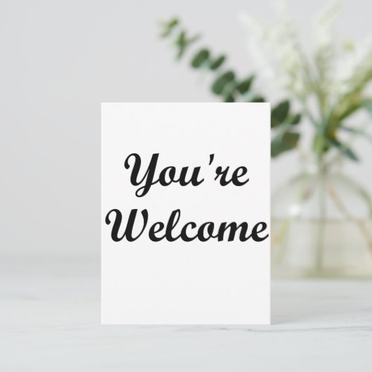 Je bent welkom briefkaart (Staand voorkant)