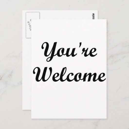 Je bent welkom briefkaart (Voorkant / Achterkant)