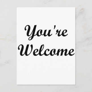 Je bent welkom briefkaart