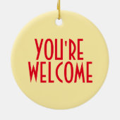 Je bent welkomstOrnament Keramisch Ornament (Achterkant)