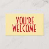 Je bent welkomstVisitekaartjes Visitekaartje (Achterkant)