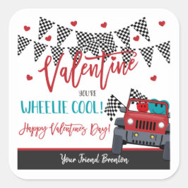 Je bent Wheelie Cool Valentijn Favor Tag Stickers