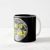 Je bent Wur-wilf. Tweekleurige Koffiemok (Voorkant rechts)