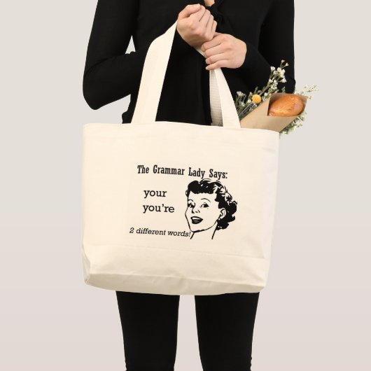 Je bent zakken. grote tote bag (Voorkant (product))