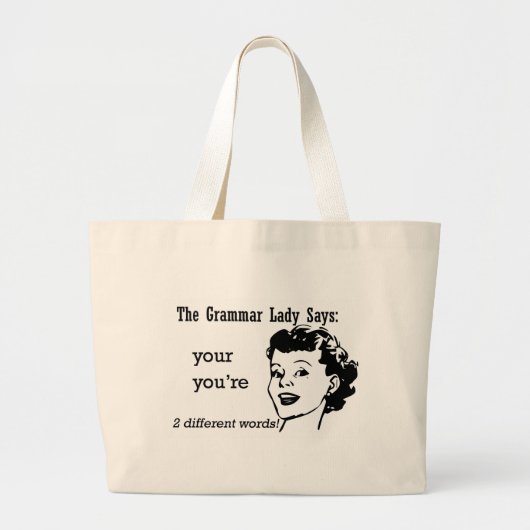 Je bent zakken. grote tote bag (Voorkant)
