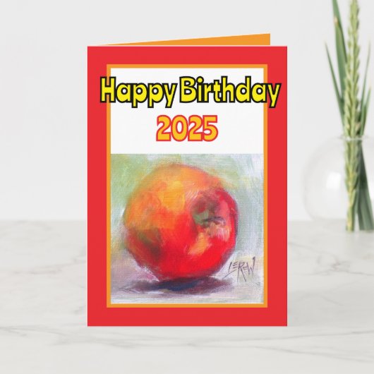 Je bent zo aantrekkelijk Apple Fruit Happy Birthda Kaart (Voorkant)