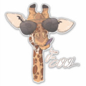 Je bent zo Cool Giraffe Sticker (Voorkant)