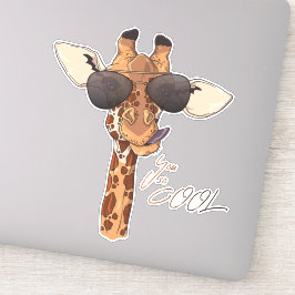 Je bent zo Cool Giraffe Sticker