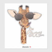 Je bent zo Cool Giraffe Sticker (Vel)