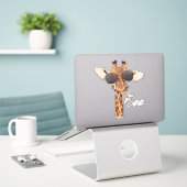 Je bent zo Cool Giraffe Sticker (Laptop op bureau)