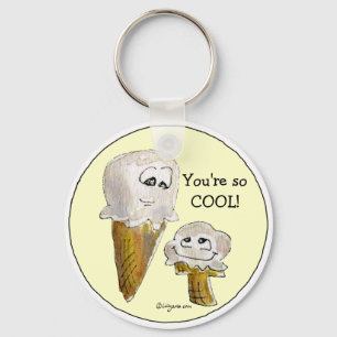 Je bent zo COOL Ice Cream Faces Sleutelhanger
