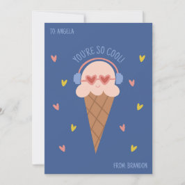 Je bent zo cool Ijsje aangepaste Valentijnsdag kaa Feestdagenkaart