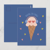 Je bent zo cool Ijsje Valentijnsdag kaart (Voorkant / Achterkant)