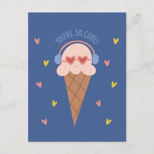 Je bent zo cool Ijsje Valentijnsdag kaart (Voorkant)