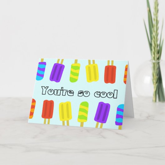 Je bent zo cool Note Kaart (Voorkant)