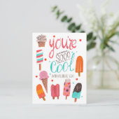 Je bent zo cool | VALENTIJN | Briefkaart klaslokaa (Staand voorkant)