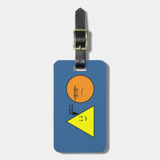 Je bent zo dom - Grappig Geometrie Bagagelabel (Voorkant verticaal)