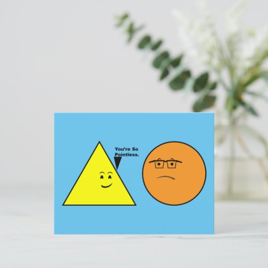 Je bent zo dom - Grappig Geometrie Briefkaart (Staand voorkant)