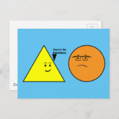 Je bent zo dom - Grappig Geometrie Briefkaart (Voorkant / Achterkant)