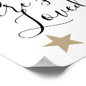 Je bent zo geliefd als de maan en sterren hemellic poster (Hoek)