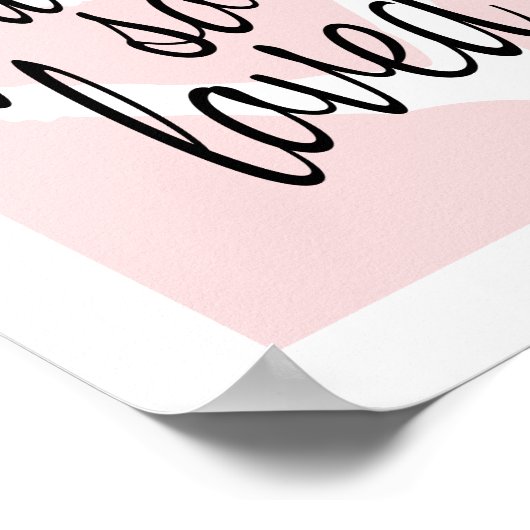 Je bent zo geliefd als Sweet Pink Nursery Wall Afd Poster (Hoek)