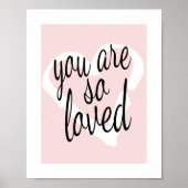 Je bent zo geliefd als Sweet Pink Nursery Wall Afd Poster (Voorkant)