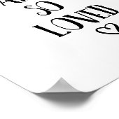 Je bent zo geliefd als Typografie Love Quote Poster (Hoek)