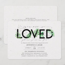 Je bent zo geliefd bij het Baby shower van Tropisc Kaart