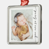 Je bent zo geliefd bij Photo Keepsake Metalen Ornament (Links)