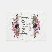 Je bent zo geliefd Boho Chic Bloemenkrans Baby Gir Fleece Deken (Voorkant (Horizontaal))