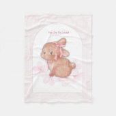 Je bent zo geliefd Bunny Print | babymeisjescrèche Fleece Deken (Voorkant)