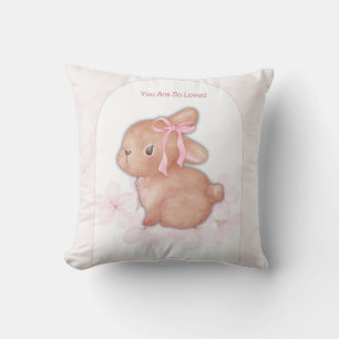 Je bent zo geliefd Bunny Print   babymeisjescrèche Kussen