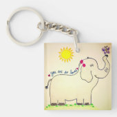"Je bent zo geliefd" Elephant Sleutelhanger (Voorkant)