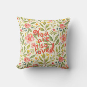 "Je bent zo geliefd" Floral Kussen