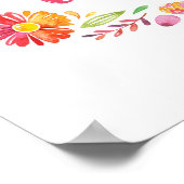 Je bent zo geliefd kleurrijke bloemenprint van pos poster (Hoek)