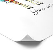 Je Bent Zo Geliefd Olifant en Giraffe Poster (Hoek)